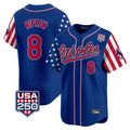 Baltimore Orioles #8 Cal Ripken Player Royal AmberGomez USA 250 Independence Day Vapor Premier Limited Home Game Stitched Jerseys