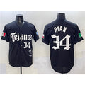 Texas Rangers #34 Nolan Ryan Black AmberGomez Mexico 2025 Vapor Premier Limited Stitched Jersey