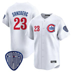 Chicago Cubs #23 Ryne Sandberg Player White AmberGomez Vapor Premier Limited Home Stitched Jerseys