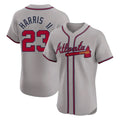 Atlanta Braves #23 Michael Harris II Player Gray AmberGomez Limited Elite Home Game Stitched Jerseys