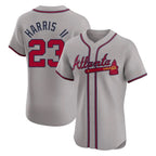 Atlanta Braves #23 Michael Harris II Player Gray AmberGomez Limited Elite Home Game Stitched Jerseys