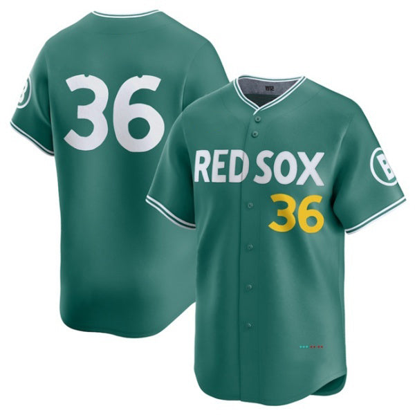 Boston Red Sox #36 Triston Casas Green AmberGomez 2025 City Connect Limited Stitched Jersey