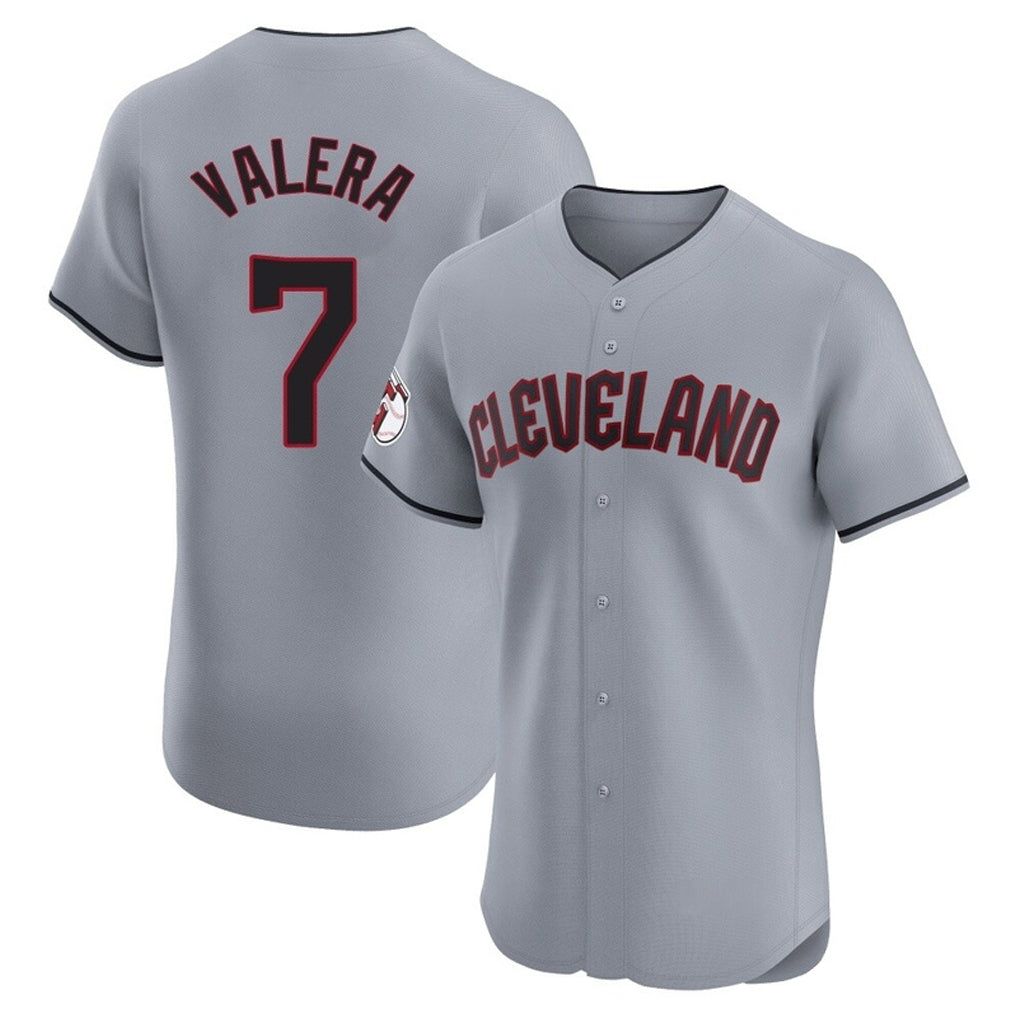 Cleveland Guardians #7 George Valera Player Gray AmberGomez Road Limited Elite Home Stitched Jerseys