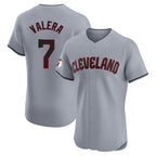 Cleveland Guardians #7 George Valera Player Gray AmberGomez Road Limited Elite Home Stitched Jerseys