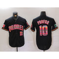 San Diego Padres #10 Jurickson Profar Black AmberGomez Mexico Cool Base Stitched Jersey