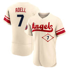 Los Angeles Angels #7 Jo Adell Player Cream AmberGomez City Connect Limited ELite Home Stitched Jerseys
