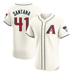 Arizona Diamondbacks #41 Carlos Santana Player Cream AmberGomez Limited Elite Home Game Stitched Jerseys