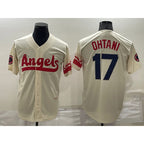 Los Angeles Angels #17 Shohei Ohtani Cream AmberGomez 2022 City Connect Cool Base Stitched Jersey