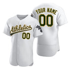 Custom Oakland Athletics White AmberGomez 2020 Stitched Flex Base Jersey