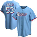 Texas Rangers #53 Adolis Garcia Light Blue AmberGomez Cool Base Stitched Jersey