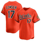 Baltimore Orioles #17 Colton Cowser Orange AmberGomez 2025 2nd Alternate Limited Stitched Jersey