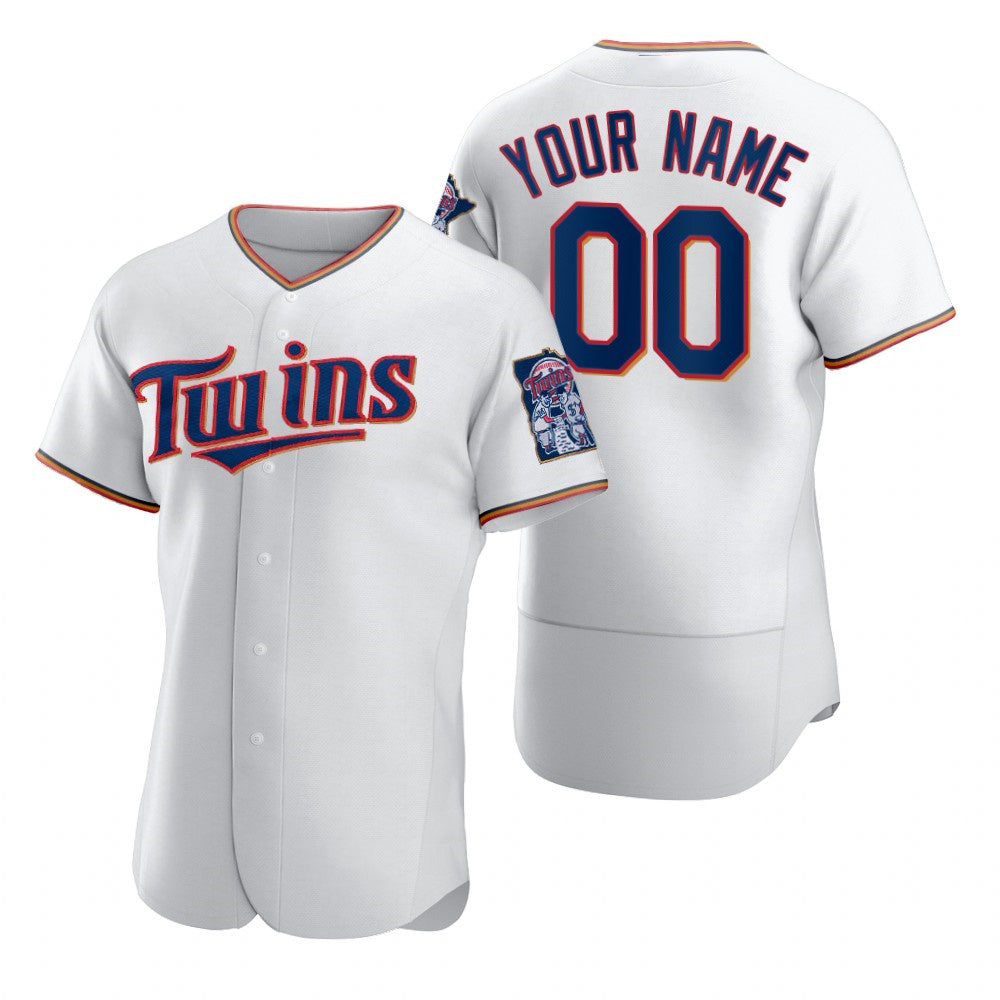Custom Minnesota Twins White AmberGomez 2020 Stitched Flex Base Jersey
