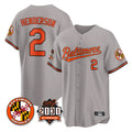 Baltimore Orioles #2 Gunnar Henderson Player Gray AmberGomez 30th Anniversary of 2131 Home Game Stitched Jerseys