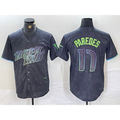 Tampa Bay Rays #17 Isaac Paredes Charcoal AmberGomez 2024 City Connect Limited Cool Base Jersey