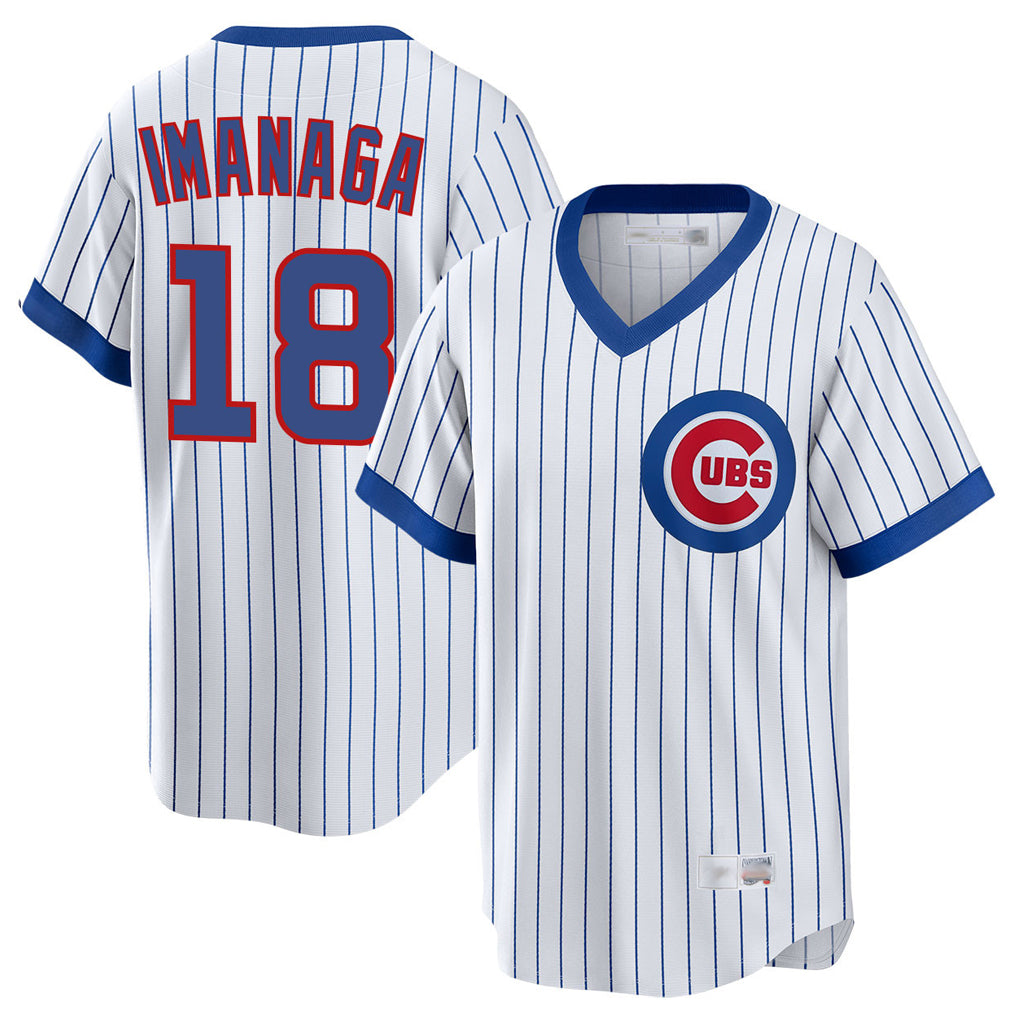 Chicago Cubs #18 Shota Imanaga Player White AmberGomez T-shirt Cooperstown Collection Limited Stitched Jerseys