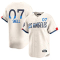 Los Angeles Dodgers #7 Blake Snell Player Cream AmberGomez City Connect Limited Home Stitched Jerseys