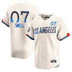 Los Angeles Dodgers #7 Blake Snell Player Cream AmberGomez City Connect Limited Home Stitched Jerseys