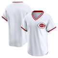 Cincinnati Reds White AmberGomez Throwback Cooperstown Collection Limited Jersey