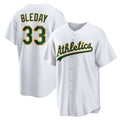 Oakland Athletics #33 JJ Bleday White AmberGomez Home Replica Jersey