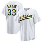 Oakland Athletics #33 JJ Bleday White AmberGomez Home Replica Jersey