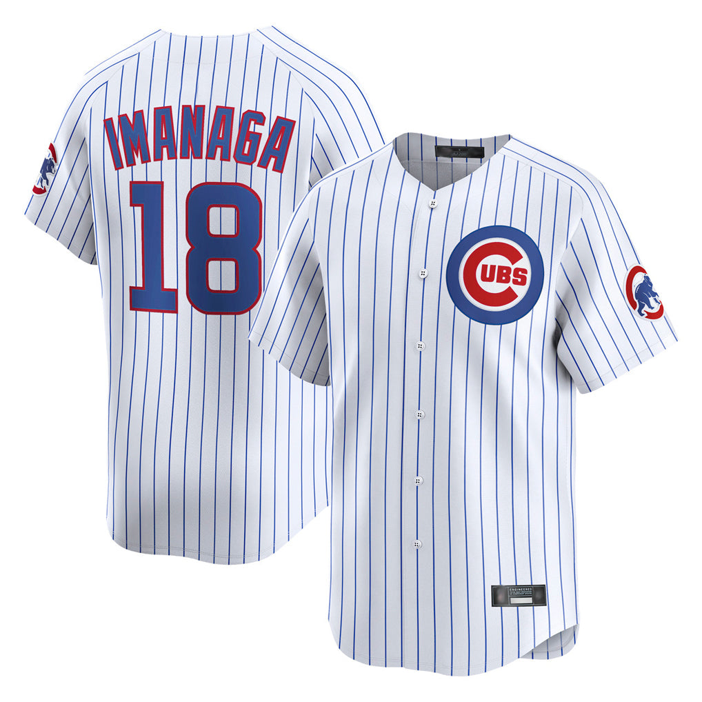 Chicago Cubs #18 Shota Imanaga Player White AmberGomez Limited Home Game Stitched Jerseys