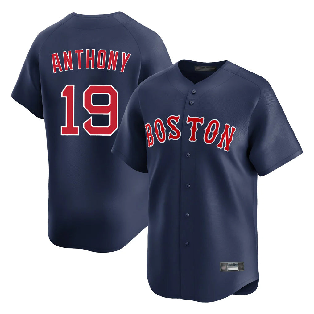 Boston Red Sox #19 Roman Anthony Player Navy AmberGomez Limited Home Game Stitched Jerseys1