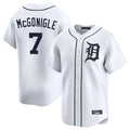 Detroit Tigers #7 Kevin McGonigle Player White AmberGomez Home Limited Stitched Jerseys