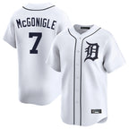 Detroit Tigers #7 Kevin McGonigle Player White AmberGomez Home Limited Stitched Jerseys