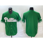 Philadelphia Phillies Blank Green AmberGomez Celtic Stitched Cool Base Jersey