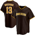 San Diego Padres #13 Manny Machado Brown AmberGomez Alternate Replica Player Jersey