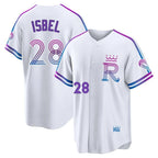Kansas City Royals #28 Kyle Isbel Player White AmberGomez 2026 City Connect Limited Home Stitched Jerseys