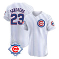 Chicago Cubs #23 Ryne Sandberg Player White AmberGomez 150th Anniversary Limited Elite Home Game Stitched Jerseys