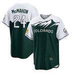 Colorado Rockies #24 Ryan McMahon Green AmberGomez 2022 City Connect Cool Base Stitched Jersey