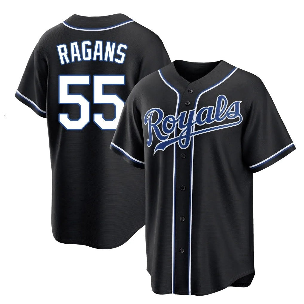 Kansas City Royals #55 Cole Ragans Player Black AmberGomez Carbon Fashion Home Game Stitched Jerseys