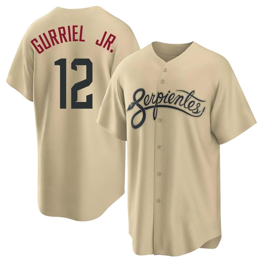 Arizona Diamondbacks #12 Lourdes Gurriel Jr Player Tan AmberGomez City Connect Home Game Stitched Jerseys