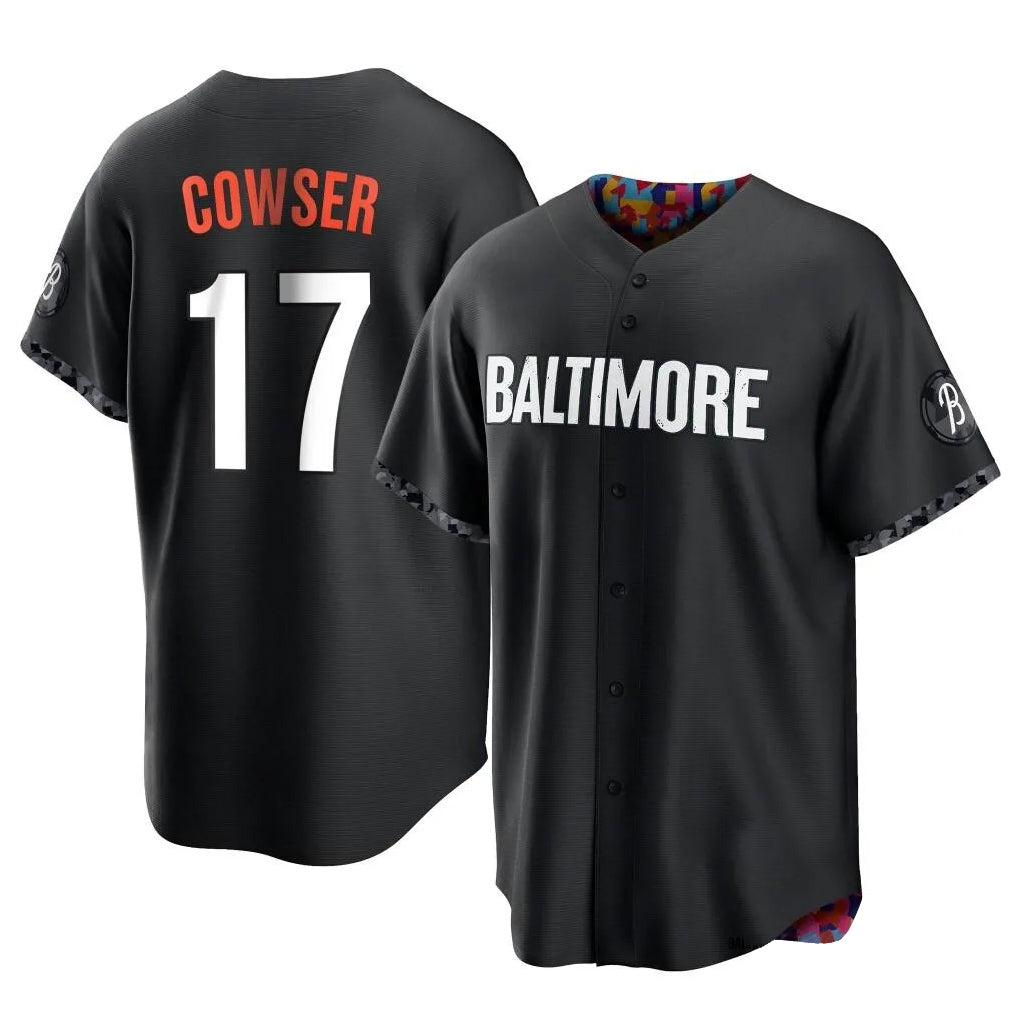 Baltimore Orioles #17 Colton Cowser Player Black AmberGomez City Connect Home Game Stitched Jerseys