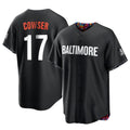 Baltimore Orioles #17 Colton Cowser Player Black AmberGomez City Connect Home Game Stitched Jerseys