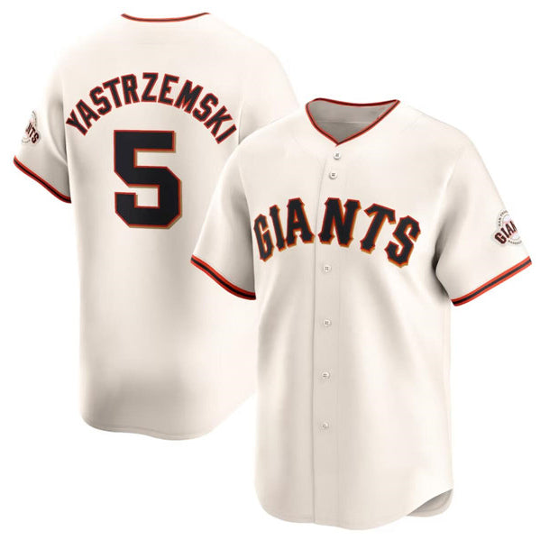 San Francisco Giants #5 Mike Yastrzemski Cream AmberGomez Cool Base Stitched Jersey
