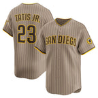 San Diego Padres #23 Fernando Tatis Jr. Khaki AmberGomez Alternate Limited Player Jersey