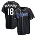 Los Angeles Dodgers #18 Yoshinobu Yamamoto Player Black AmberGomez Carbon Limited Home Stitched Jerseys