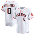 Houston Astros #0 Luis Guillorme White AmberGomez 2025 Home Limited Stitched Jersey