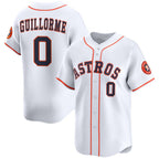 Houston Astros #0 Luis Guillorme White AmberGomez 2025 Home Limited Stitched Jersey