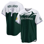 Colorado Rockies #7 Matt Holliday Player Green AmberGomez City Connect Home Game Stitched Jerseys