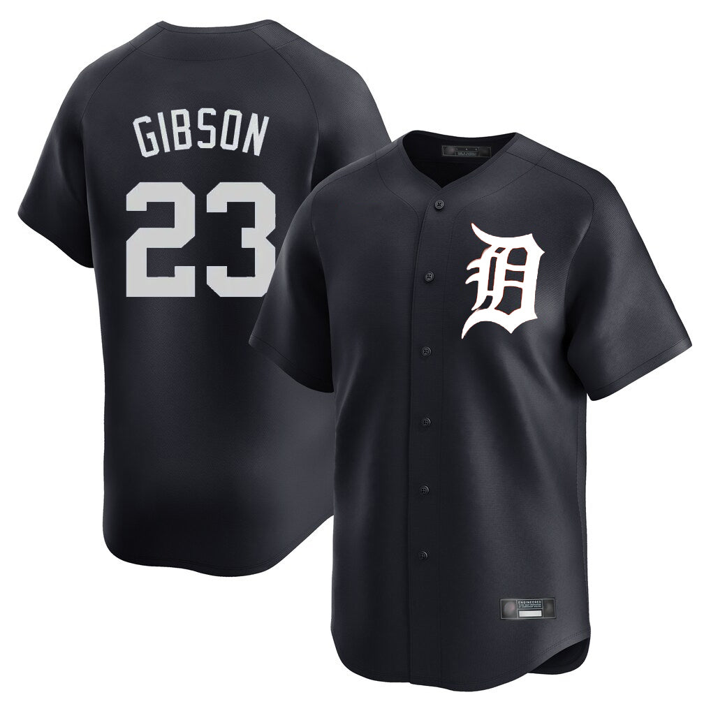 Detroit Tigers #23 Kirk Gibson Player Navy AmberGomez Home Limited Game Stitched Jerseys