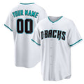 Custom Arizona Diamondbacks White AmberGomez Cool Base Stitched Jersey