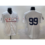 New York Yankees #99 Aaron Judge White AmberGomez Bronx Graffiti Vapor Limited Stitched Jersey