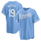 Kansas City Royals #19 Michael Massey Player Light Blue AmberGomez Home Game Stitched Jerseys