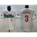Philadelphia Phillies #3 Bryce Harper White AmberGomez Phanatic Limited Stitched Jersey
