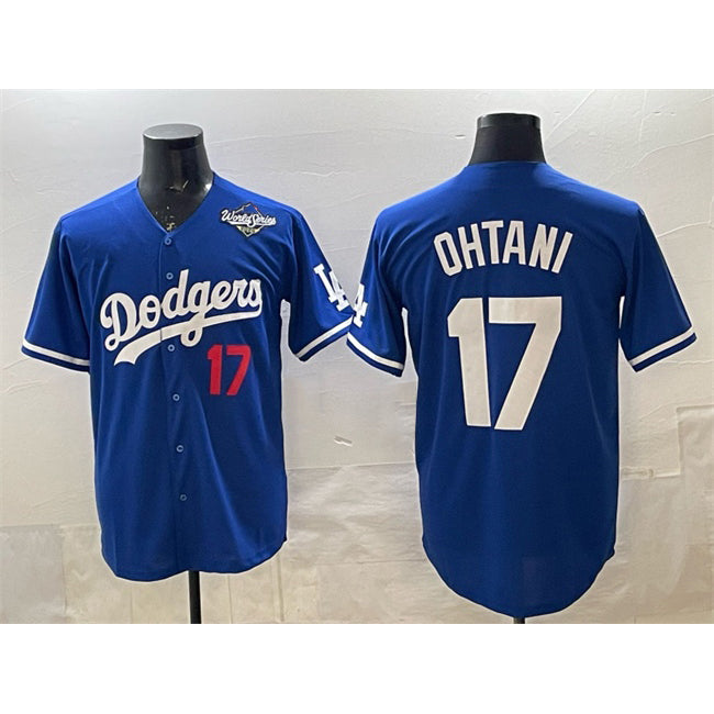Los Angeles Dodgers #17 Shohei Ohtani Royal AmberGomez 2025 World Series Limited Stitched Jersey