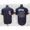 Chicago White Sox #45 Michael Jordan Black AmberGomez Mexico Limited Stitched Jersey